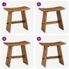 vidaXL Bathroom Stool Brown 50 x 29.5 x 50.5 cm Solid Teak Wood