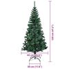 vidaXL Artificial Pre-lit Christmas Tree Green 120 cm PVC and Metal