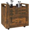 vidaXL Desk Trolley Smoked Oak 60x45x60 cm Engineered Wood