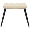 vidaXL Relaxing Chair with a Stool Cream Fabric