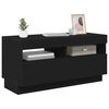 vidaXL TV Cabinet with LED Lights Black 80x35x40 cm