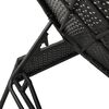 vidaXL Sun Loungers with Cushions 2 pcs Black Poly Rattan