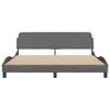 vidaXL Bed Frame "Dover" Dark Grey 180x200 cm King Fabric