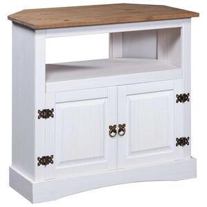 vidaXL Console Table Mexican Pine Corona Range White 80x43x78 cm