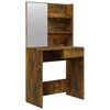 vidaXL Dressing Table with Mirror Smoked Oak 74,5x40x141 cm