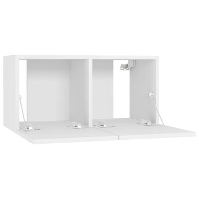 vidaXL Hanging TV Cabinets 2 pcs White 60x30x30 cm
