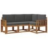 vidaXL Outdoor Sofa Set 4 pcs Natural and Anthracite