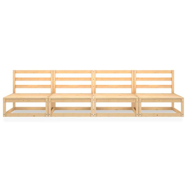 vidaXL Garden 4-Seater Sofa Solid Pinewood