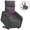 vidaXL Electric Stand up Massage Recliner Chair Dark Grey Fabric