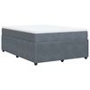 vidaXL Box Spring Bed with Mattress Dark Grey Double Velvet