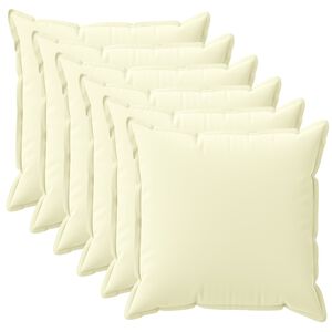 vidaXL Cushion Cover 6 pcs HOUTEN Cream 40 x 40 cm Polyester