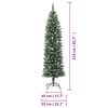 vidaXL Artificial Slim Christmas Tree with Stand 210 cm PVC