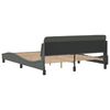 vidaXL Bed Frame "Dover" Dark Grey 152x203 cm Queen Fabric