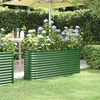 vidaXL Garden Raised Bed Galvanised Steel 152x40x68 cm Green