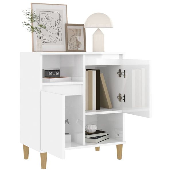 vidaXL Sideboard High Gloss White 60x35x70 cm Engineered Wood