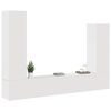 vidaXL 4 Piece TV Cabinet Set White Engineered Wood