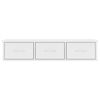 vidaXL Wall-mounted Drawer Shelf White 88x26x18.5 cm Engineered Wood