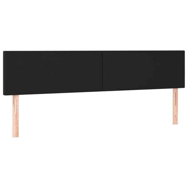 vidaXL Headboards Black 200x5x78/88 cm Faux Leather