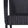 vidaXL 5 Piece Garden Dining Set Black Poly Rattan
