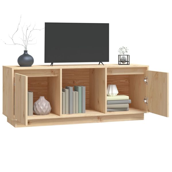 vidaXL TV Cabinet 110.5x35x44 cm Solid Wood Pine