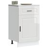 vidaXL Kitchen Base Cabinet Porto High Gloss White Engineered Wood
