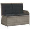 vidaXL 5 Piece Garden Lounge Set with Cushions Grey Poly Rattan