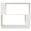 vidaXL Book Cabinet/Room Divider White 80x25x70 cm Solid Wood Pine