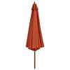 vidaXL Garden Parasol with Wooden Pole 350 cm Terracotta