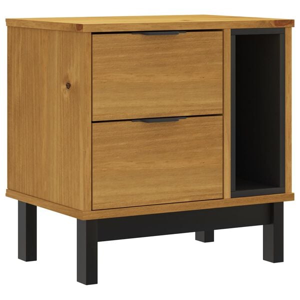 vidaXL Bedside Cabinet "FLAM" 49x35x50 cm Solid Wood Pine