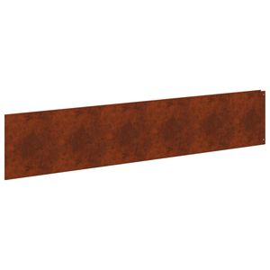 vidaXL Lawn Edging 10 pcs 100 x 22 cm Steel Rusty