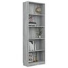 vidaXL 5-Tier Book Cabinet Grey Sonoma 60x24x175 cm Engineered Wood