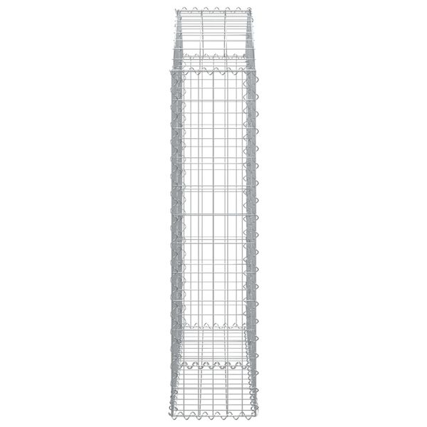 vidaXL Arched Gabion Basket 100x30x120/140 cm Galvanised Iron