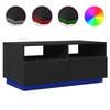 vidaXL Coffee Table | Black | Engineered wood | 90 cm x 49 cm x 40 cm