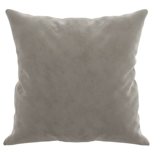 vidaXL Throw Pillows 2 pcs Light Grey 40x40 cm Velvet