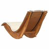 vidaXL Rocking Sun Lounger with Cushion Solid Wood Acacia