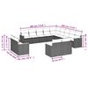 vidaXL 13 Piece Garden Sofa Set with Cushions Black Poly Rattan