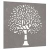 vidaXL Garden Wall Decoration 55x55 cm Corten Steel Tree Design