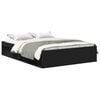 vidaXL Bed Frame without Mattress Black 150x200 cm King Size King Size