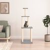 vidaXL Cat Tree with Sisal Scratching Posts Light Grey 149 cm