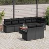 vidaXL Garden Sofa Set with Cushion with Storage Manual 9 pcs Black