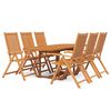 vidaXL 9 Piece Garden Dining Set Solid Wood Acacia 160-240 cm
