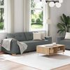 vidaXL 2 Piece Sofa Set with Cushions Dark Grey Fabric