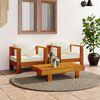 vidaXL 3 Piece Garden Lounge Set with Cream White Cushions Solid Wood