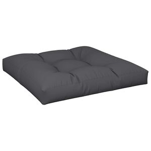 vidaXL Pallet Cushion Black 70x70x12 cm Fabric