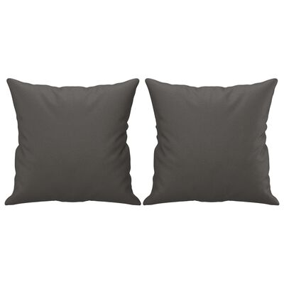 vidaXL Throw Pillows 2 pcs Grey 40x40 cm Faux Leather