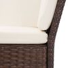 vidaXL 8 Piece Garden Lounge Set with Cushions Poly Rattan Brown