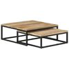 vidaXL Nesting Coffee Tables 2 pcs Solid Mango Wood