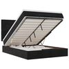 vidaXL Ottoman Bed with Mattresses & LEDs Black Double Velvet