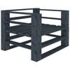 vidaXL Pallet Armchair | Grey | Pinewood | Medium | Durable | Pallet Armchair