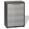 vidaXL Garden Cabinet | Black and Grey | Polypropylene (PP) | Compact
